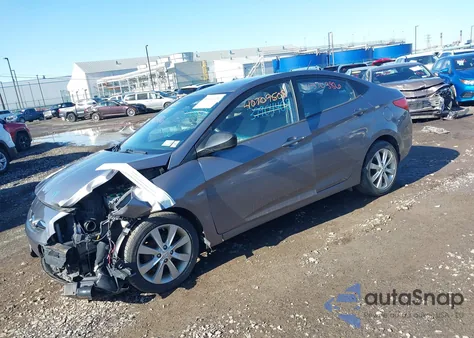 2014 Hyundai Accent Gls из США, поврежденный, VIN KMHCU4AE4EU669063